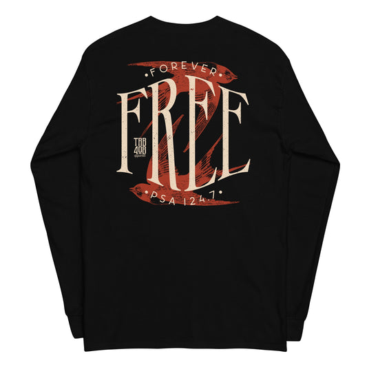 Black long sleeve Free Bird Tee, Back, Christian Apparel