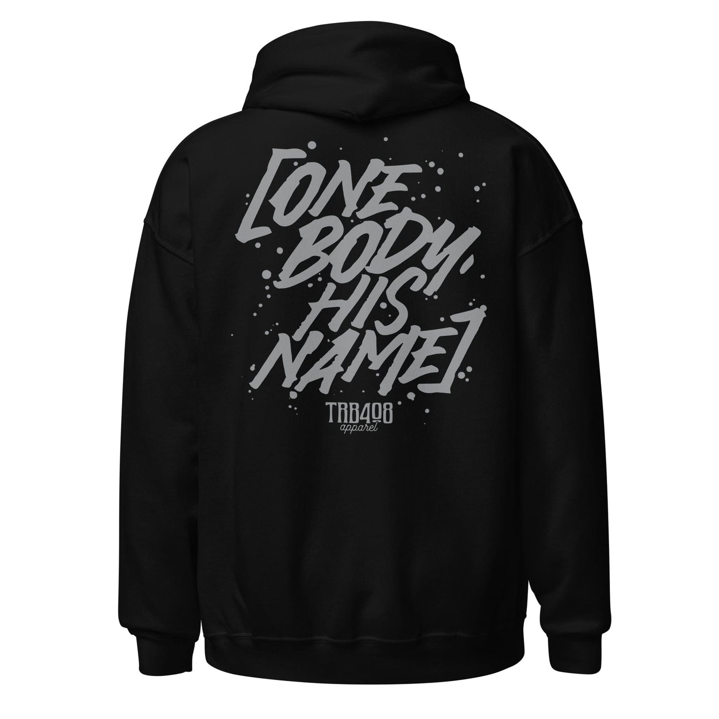 Black OBHN Script Hoodie, Back, Christian Apparel
