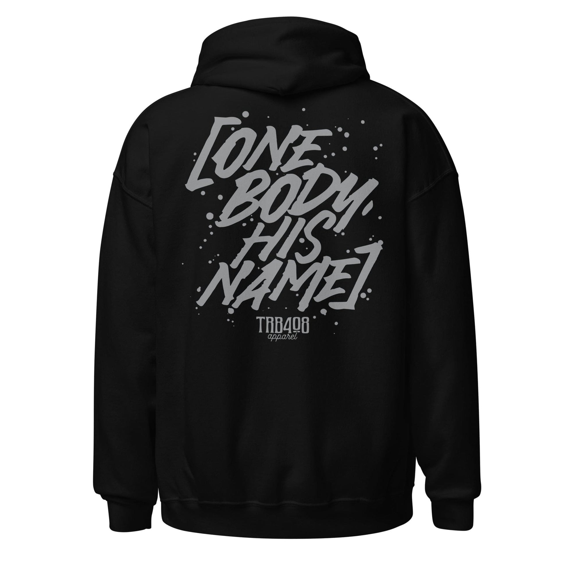 Black OBHN Script Hoodie, Back, Christian Apparel