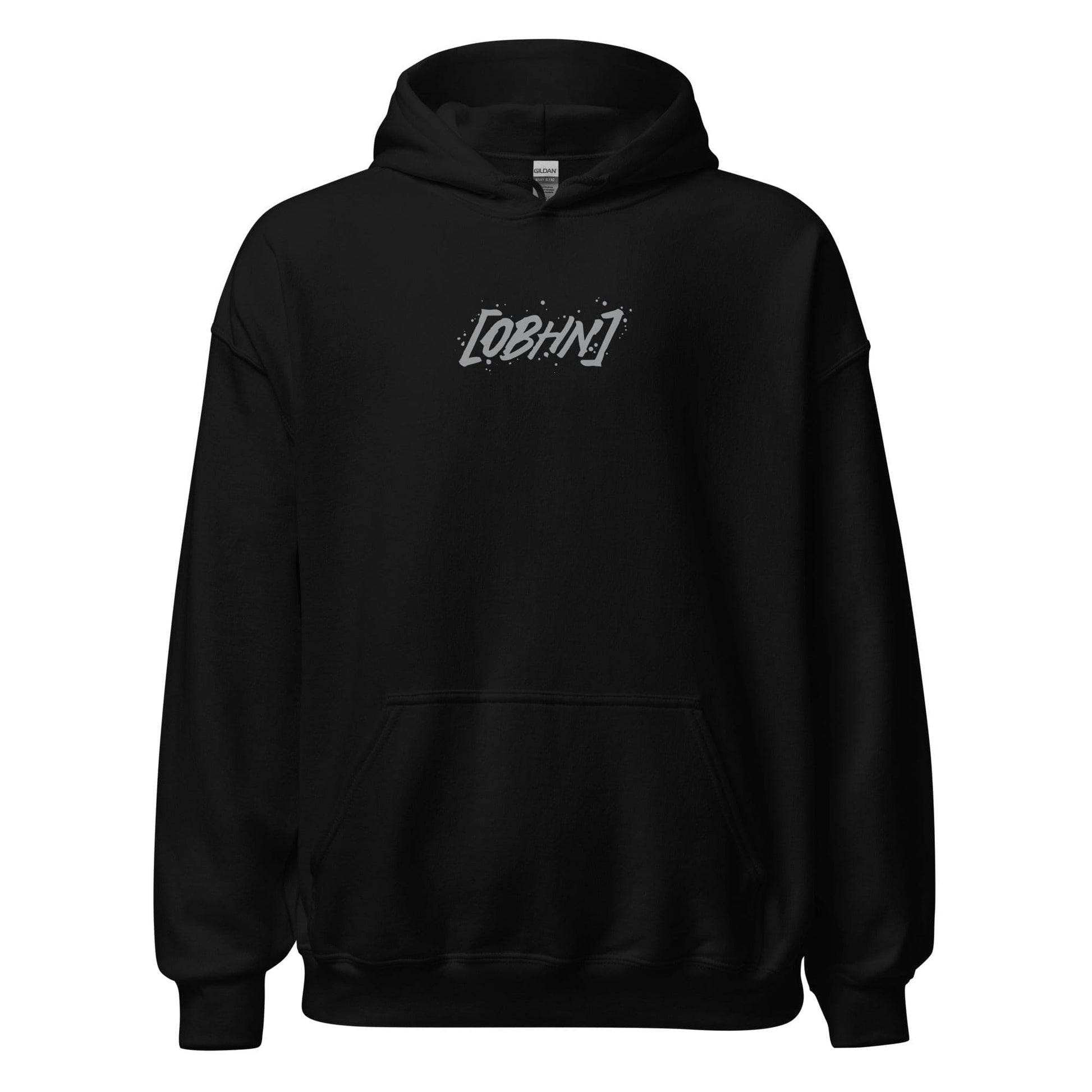 Black OBHN Script Hoodie, Front, Christian Apparel