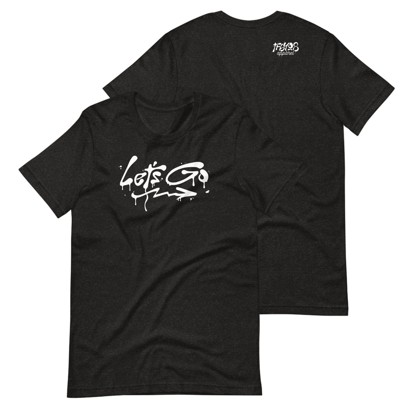 Black short sleeve Let's Go Tee, Front and Back, Christian Apparel