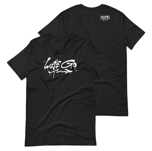 Black short sleeve Let's Go Tee, Front and Back, Christian Apparel