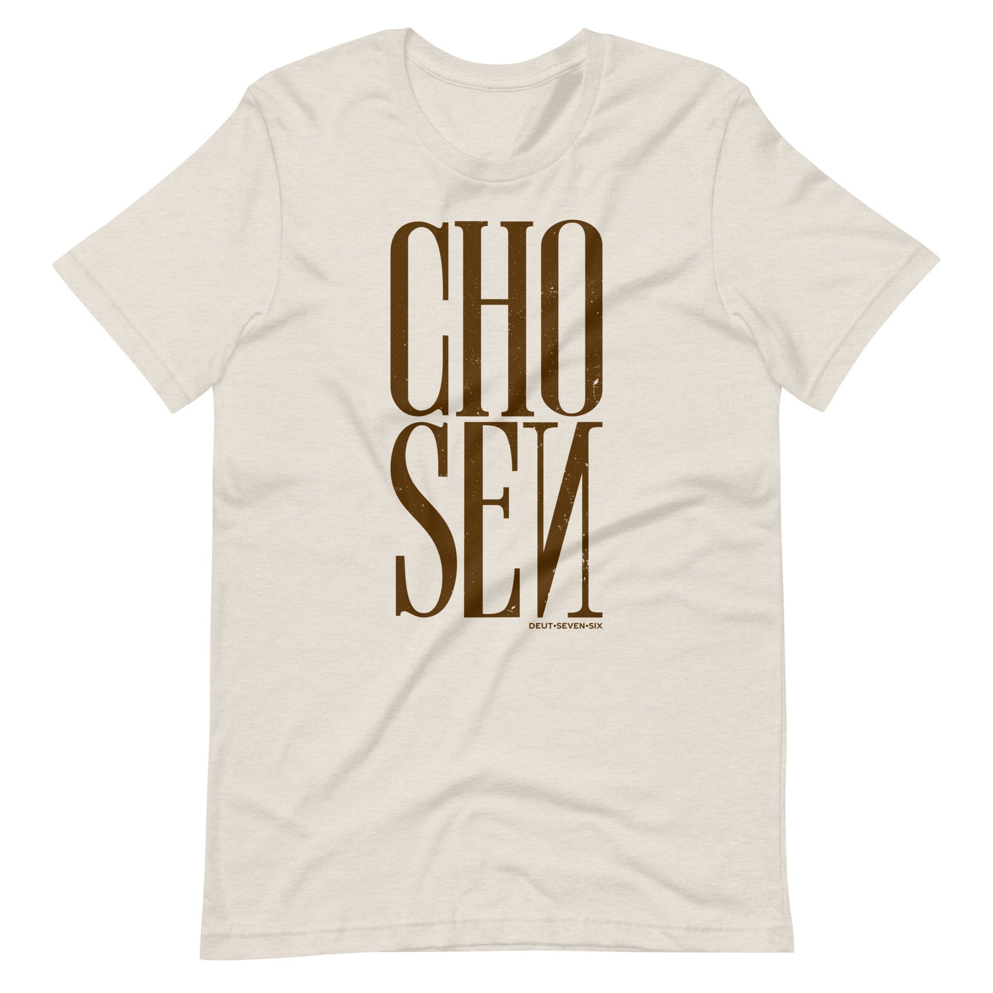 Dust short sleeve Chosen Tee, Front, Christian Apparel