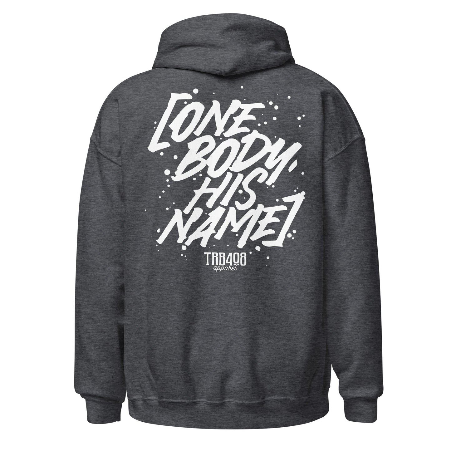 Gray OBHN Script Hoodie, Back, Christian Apparel