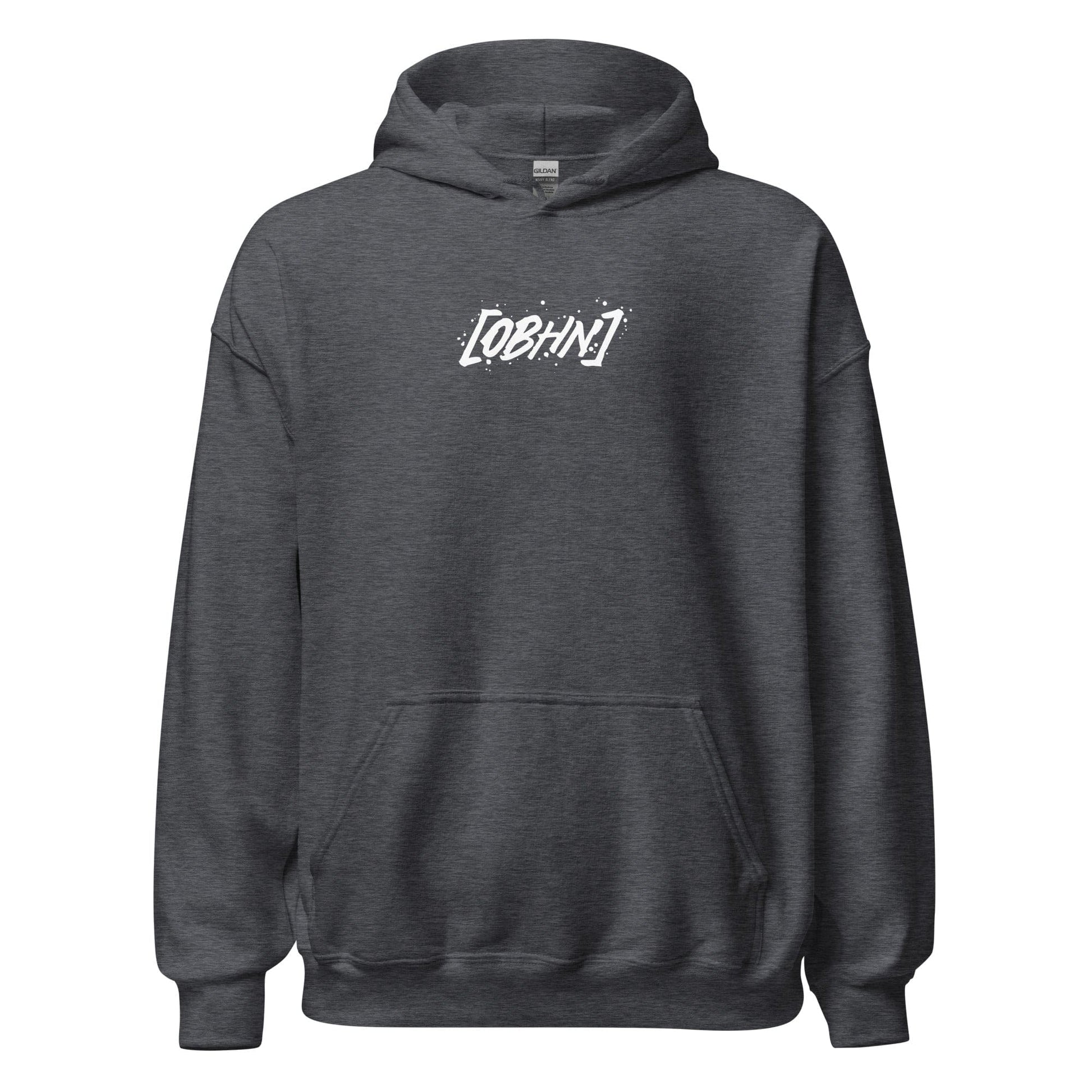 Gray OBHN Script Hoodie, Front, Christian Apparel