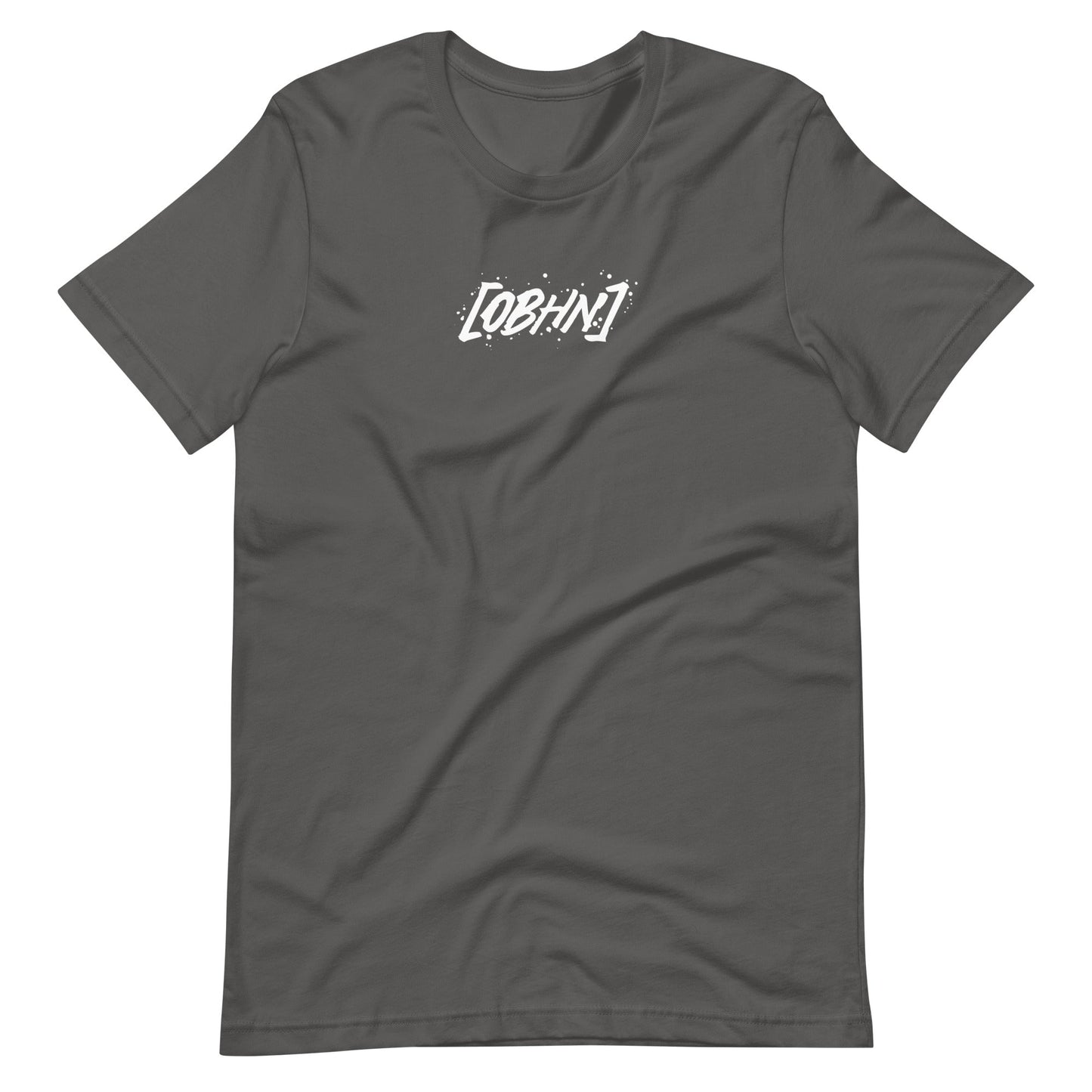 Gray short sleeve OBHN Script Tee, Front, Christian Apparel