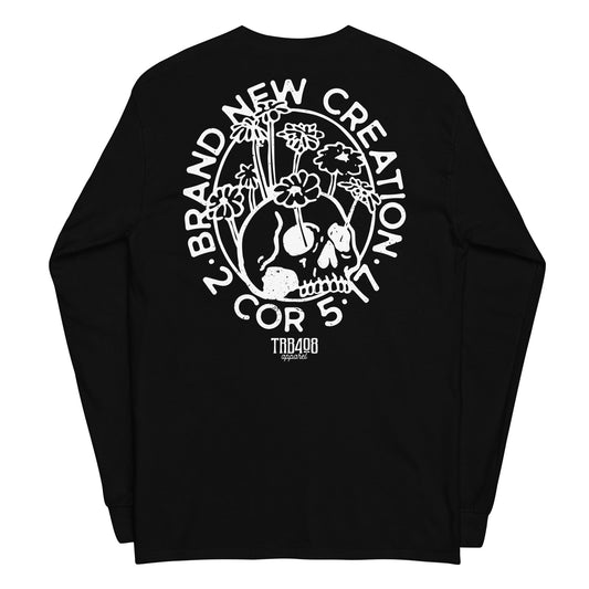 Black long sleeve Brand New Creation Tee, Back, Christian Apparel