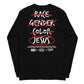 Black long sleeve G328 Cross-Out Tee, Back, Christian Apparel