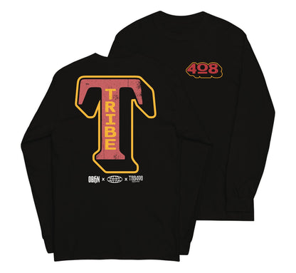 Black long sleeve Solo TRIBE Tee, Front and Back, Christian Apparel