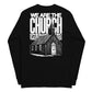 Black long sleeve The Church Tee, Back, Christian Apparel