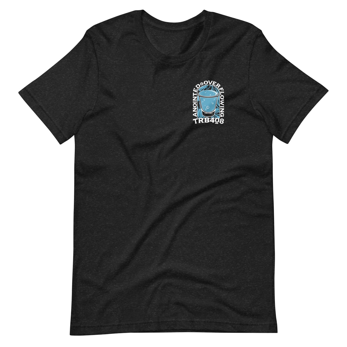 Black short sleeve A&O Tee, Front, Christian Apparel