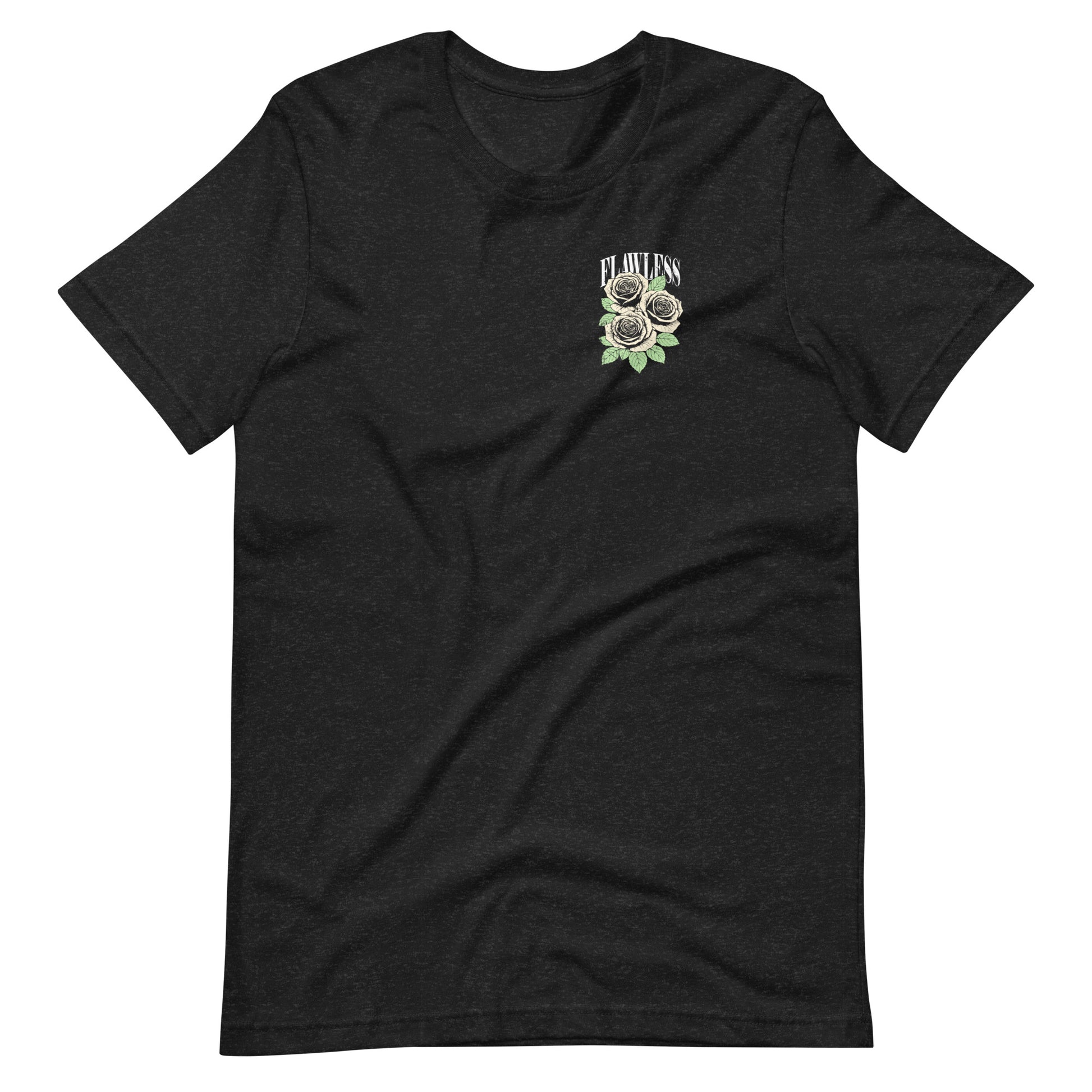 Black short sleeve Flawless Rose Tee, Front, Christian Apparel