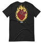 Black short sleeve Heart On Fire Tee, Back, Christian Apparel