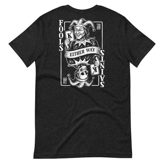 Black short sleeve Joker Tee, Back, Christian Apparel