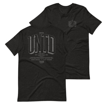 Black short sleeve The Tall UNTD Tee, Front and Back, Christian Apparel