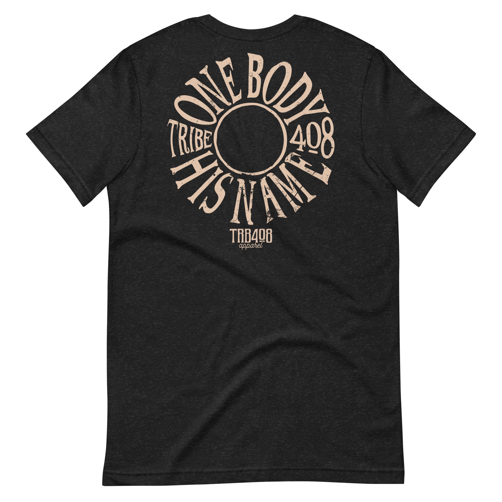 Black short sleeve The Tribe Tee, Back, Christian Apparel