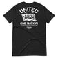 Black short sleeve YHWH Flag Tee, Back, Christian Apparel