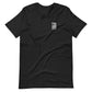 Black short sleeve YHWH Flag Tee, Front, Christian Apparel