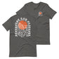 Gray short sleeve Steadfast & Grateful Tee, Front and Back, Christian Apparel