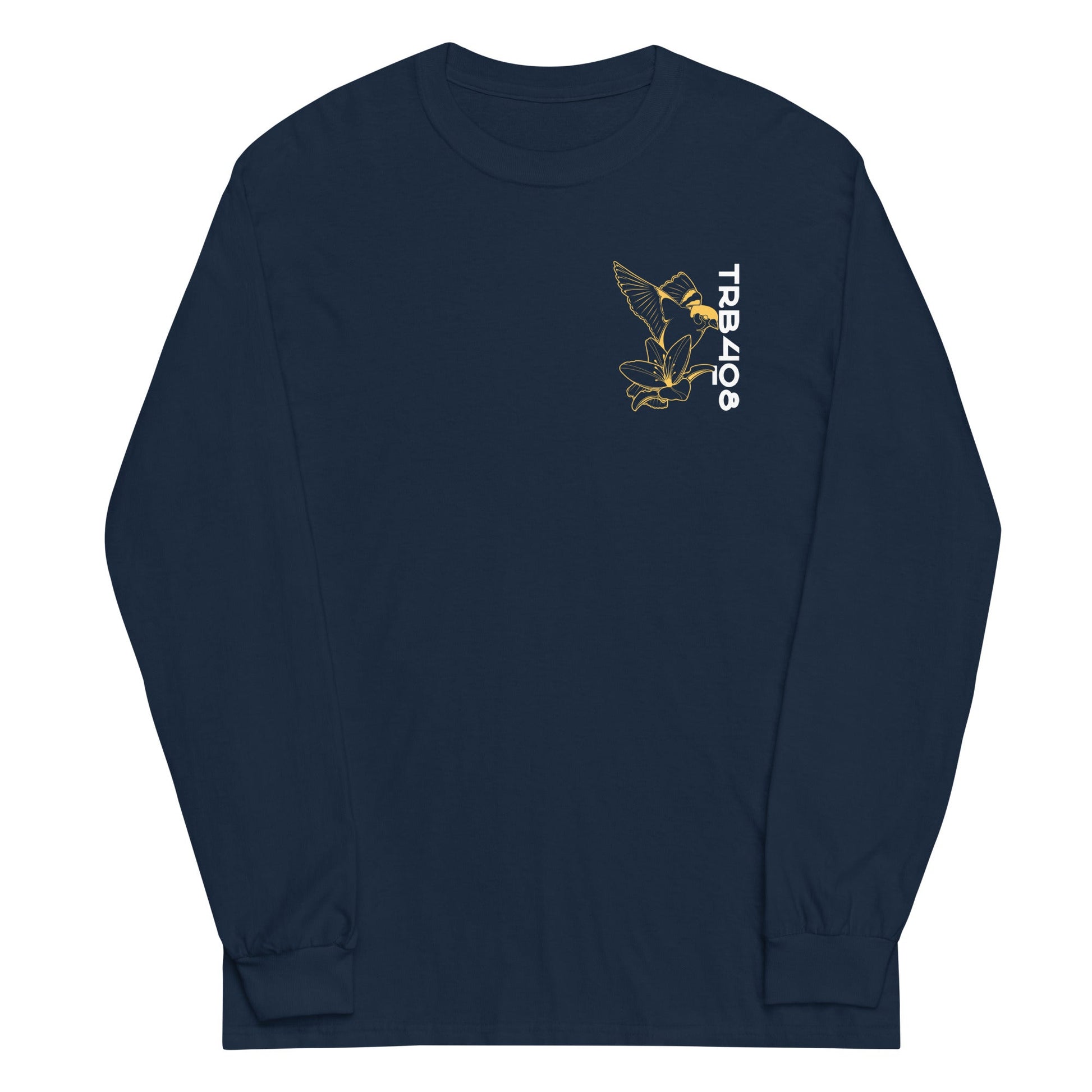 Navy long sleeve Sparrow & Lily Tee, Front, Christian Apparel