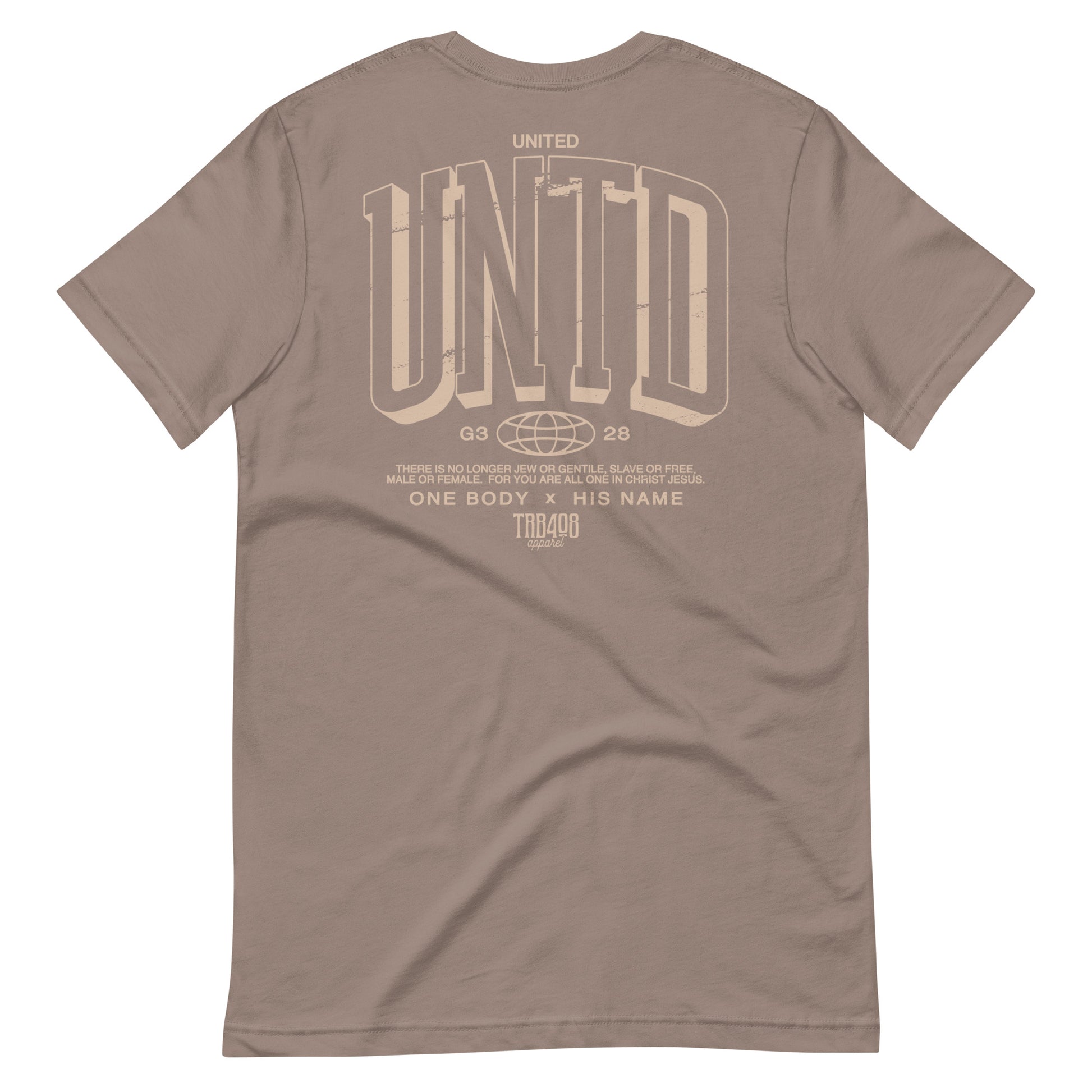 Pebble short sleeve Tall UNTD Tee, Back, Christian Apparel