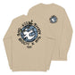 Sand long sleeve G328 Globe Tee, Front and Back, Christian Apparel