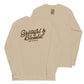 Sand long sleeve Grateful & Blessed Tee, Front and Back, Christian Apparel