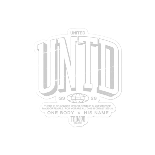 The Tall UNTD Sticker, Front, Christian Apparel