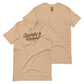 Tan short sleeve Grateful & Blessed Tee, Front and Back, Christian Apparel
