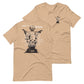 Tan short sleeve Jesus Is Life Tee, Front and Back, Christian Apparel