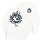 White long sleeve G328 Globe Tee, Front and Back, Christian Apparel