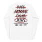 White long sleeve G328 Cross-Out Tee, Back, Christian Apparel