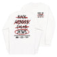 White long sleeve G328 Cross-Out Tee, Front and Back, Christian Apparel