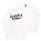 White long sleeve Grateful & Blessed Tee, Front and Back, Christian Apparel