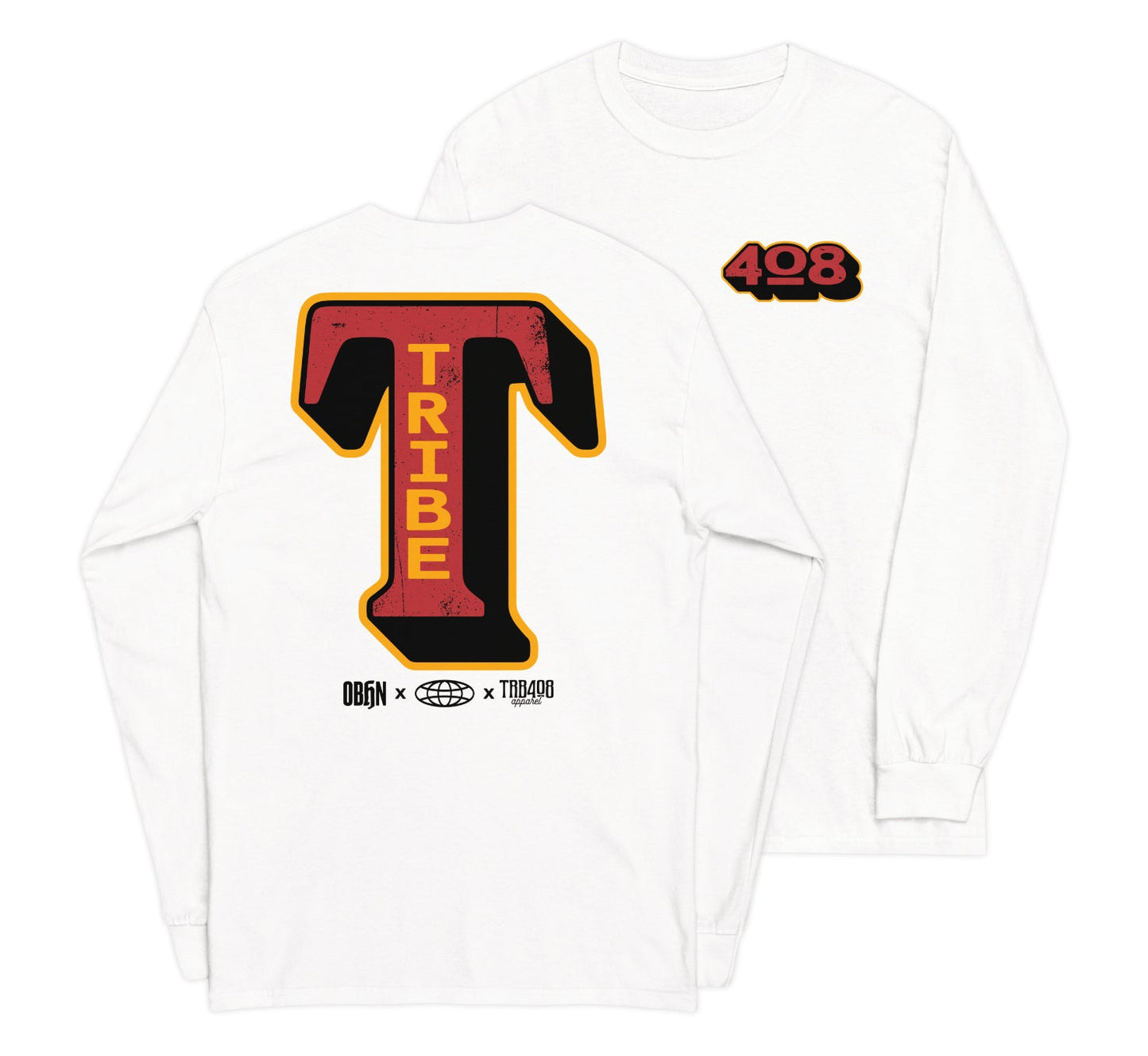 White long sleeve Solo TRIBE Tee, Front and Back, Christian Apparel