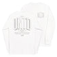 White long sleeve Tall UNTD Tee, Front and Back, Christian Apparel