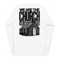 White long sleeve The Church Tee, Back, Christian Apparel
