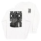 White long sleeve The Church Tee, Front and Back, Christian Apparel