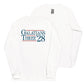 White long sleeve Tribe '28 Tee, Front and Back, Christian Apparel