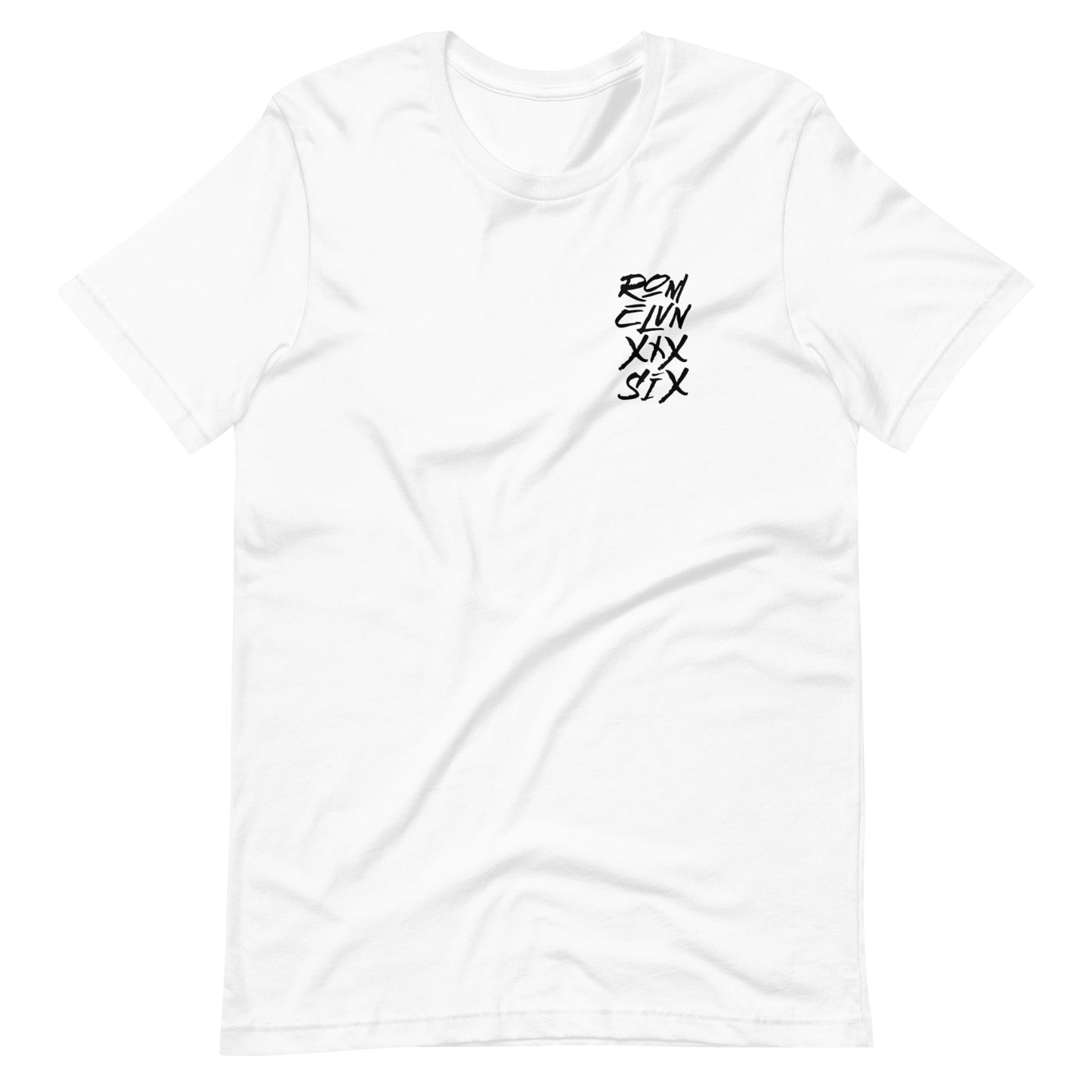 White short sleeve Dust & Glory Tee, Front, Christian Apparel