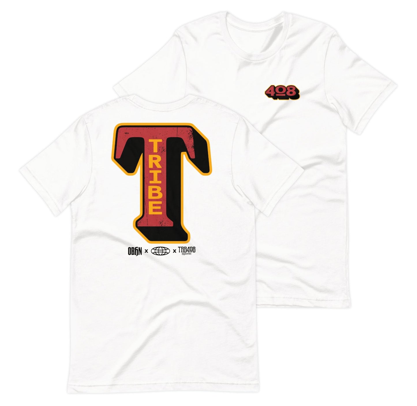 White short sleeve Solo TRIBE Tee, Front and Back, Christian Apparel