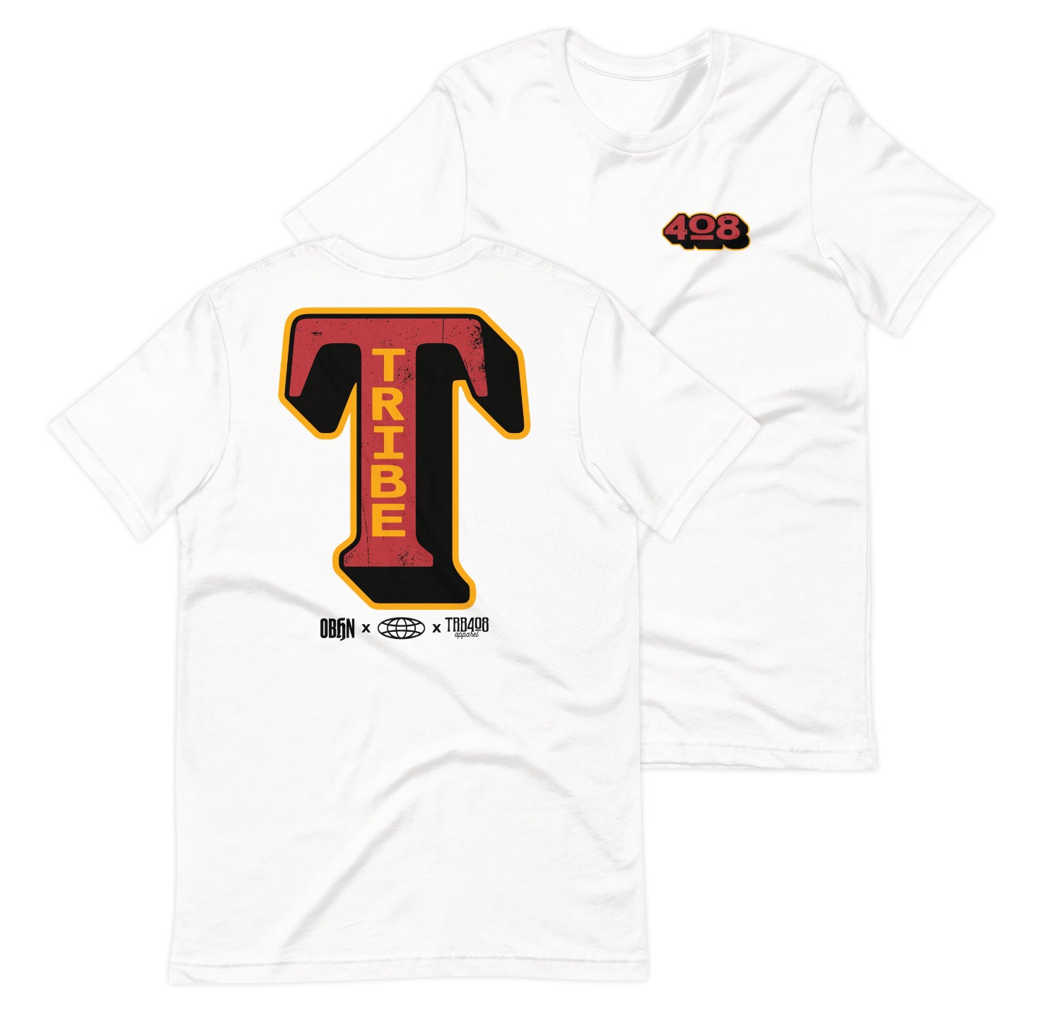 White short sleeve Solo TRIBE Tee, Front and Back, Christian Apparel