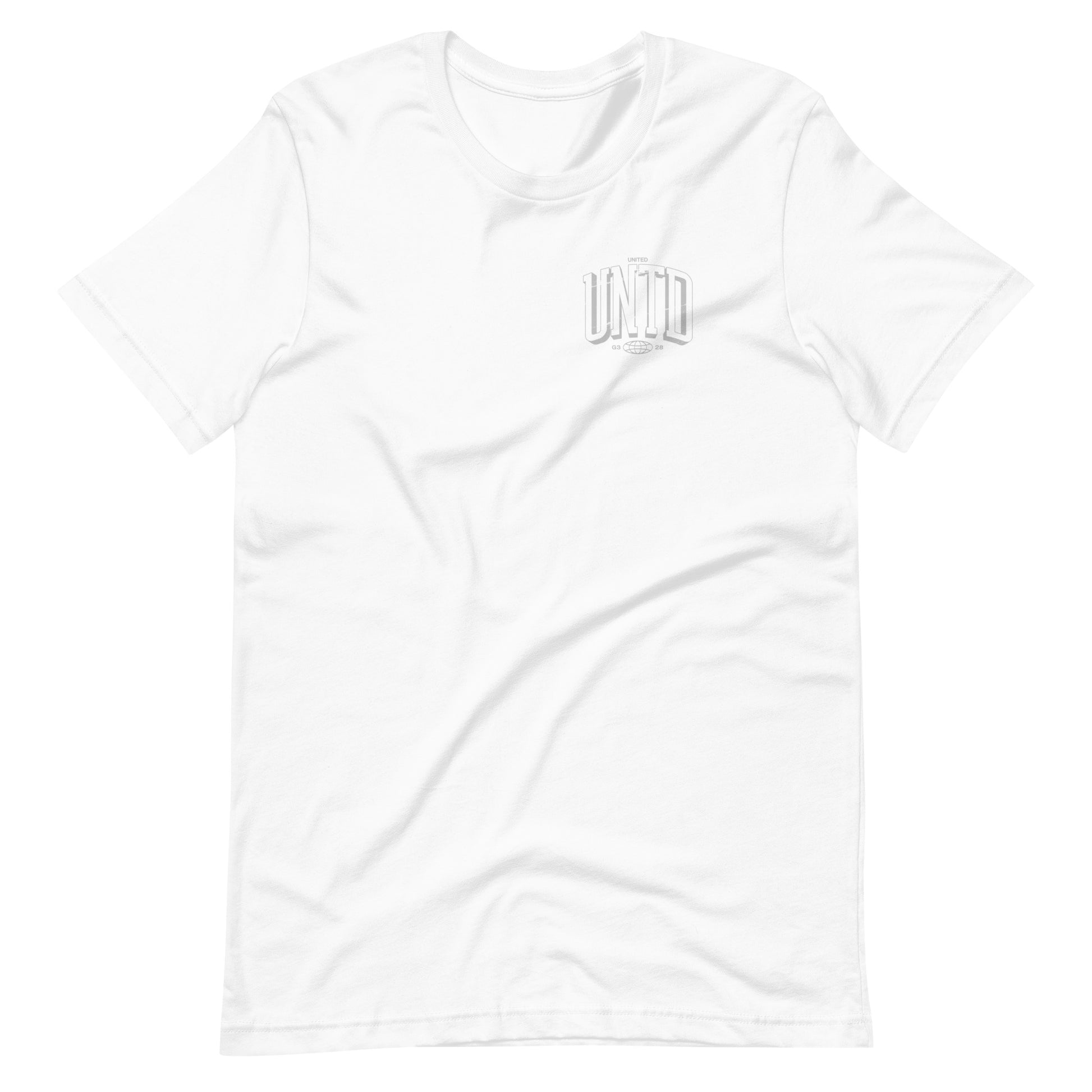 White short sleeve Tall UNTD Tee, Front, Christian Apparel