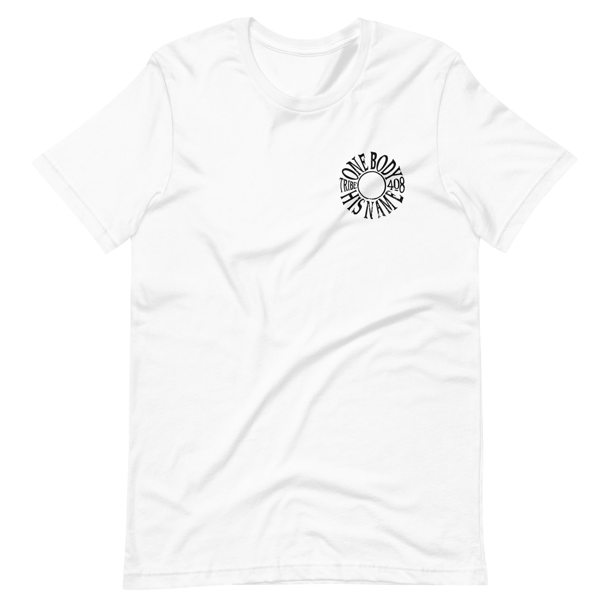 White short sleeve The Tribe Tee, Front, Christian Apparel