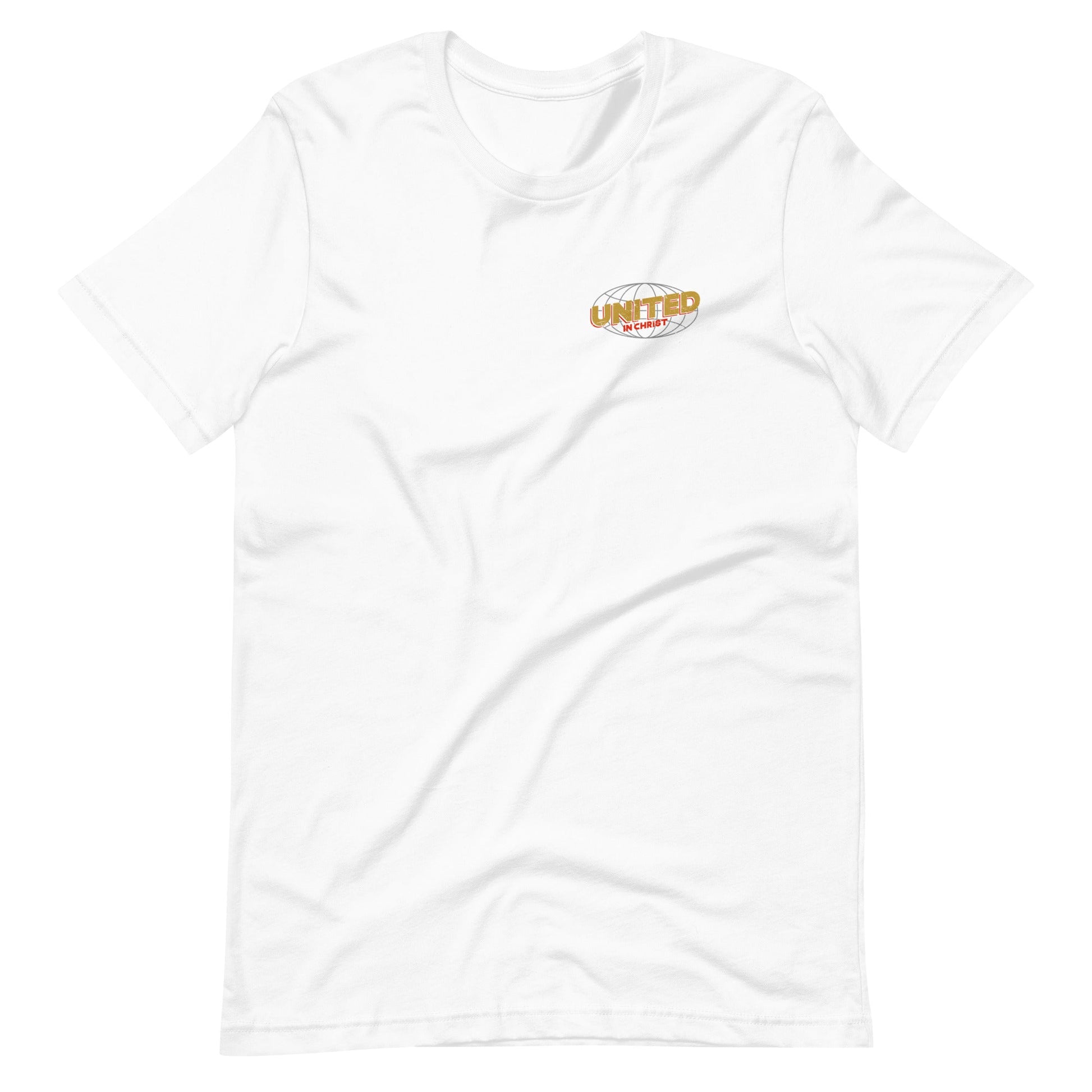 White short sleeve United Globe Tee, Front, Christian Apparel
