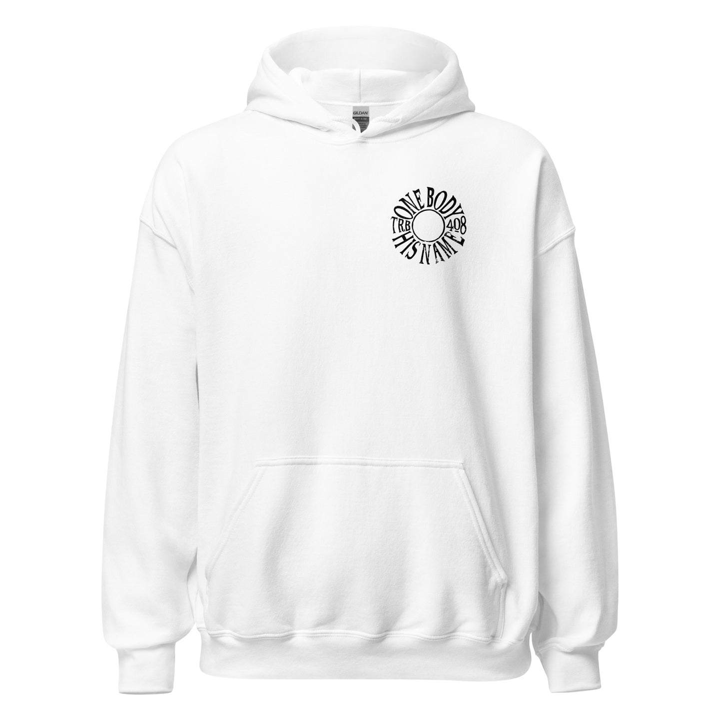 White The TRIBE Hoodie, Front, Christian Apparel