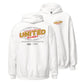 White United Globe Hoodie, Front and Back, Christian Apparel